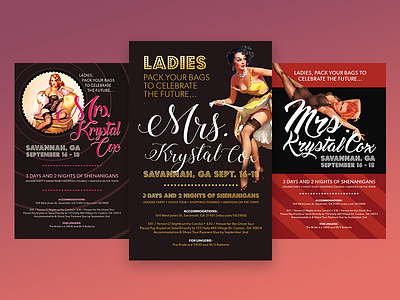 Pinup Bachelorette Party Invitations cards invitations print design