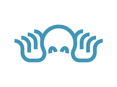 Octodude animal icon lines logo octopus simple thick lines