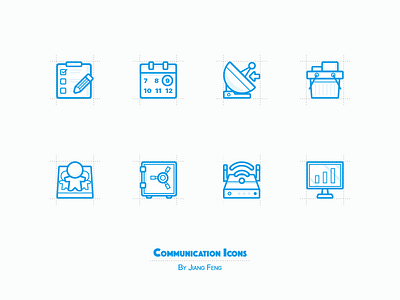Communication Icons calendar computer family file icon marketing radar strongbox wifi