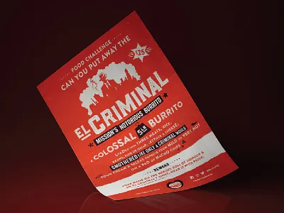 Mission Burrito El Criminal Food Challenge burrito colossal criminal food challenge gangster mexican mission burrito poster reward