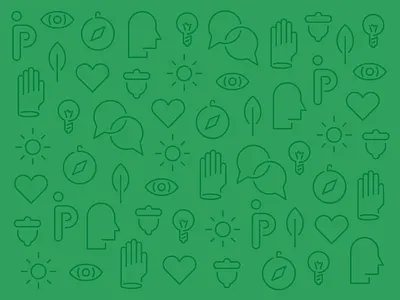 These Icons Will Make You A Better Parent acorn compass eye hand head heart icon leaf light bulb pattern speaking sun