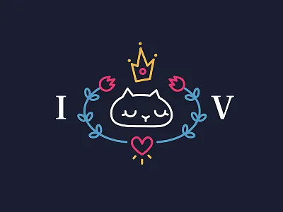 The Cutie's Crest cat crest illustration