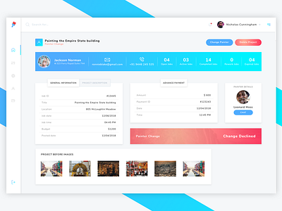 Paintaire - Admin admin templates colourgradients falt designs uiux