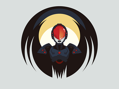 Eclipse 2d art badge black character clean design illustration marine soldier space vector