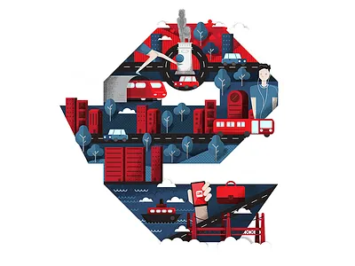 eGamingservices - New office invitation badge city e icon iconography illustration illustrator letter lisbon texture vector