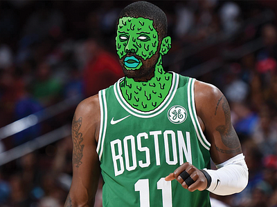 Kyrie Grime basketball boston celtics drawing grime illustration kyrie irving photoshop sports zombie