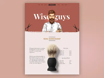 Barber Shop Landing Page business design graphicdesign webdesign webdesigner webdevelopment