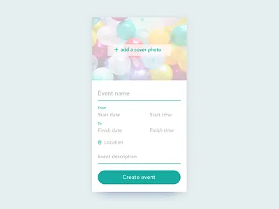 create new - dailyUi 090 create new daily ui challenge dailyui dailyui090 event party