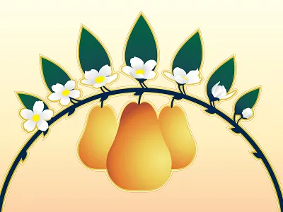 Pear Arch arch branch flower fruit leaf pear rejected spring summer