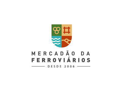 Logo Mercadão da Ferroviários logo logo design logotype market symbol