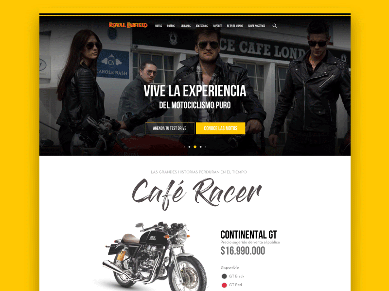 Landing Royal Enfield Co. design landing page motorcycle royal enfield web design