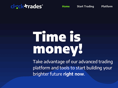 Clicktrades Home Desktop - crop2 contrast design ui website
