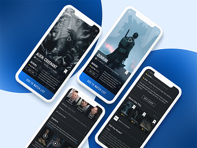 IMDb Design Concept app application design concept gradient imdb ios iphone x mobile movies theater ui ux