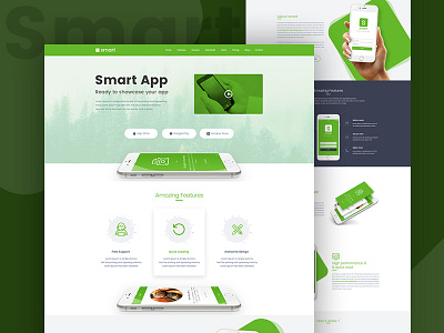 App Landing Page HTML Template app app showcase clean app landing page responsive