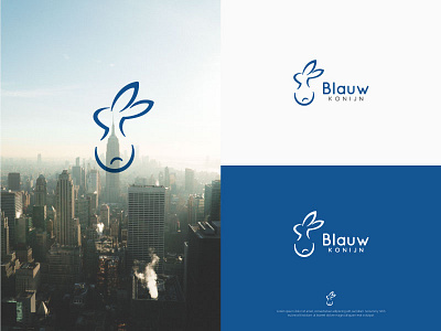 Blue Rabbit Logo adobe illustrator branding logo