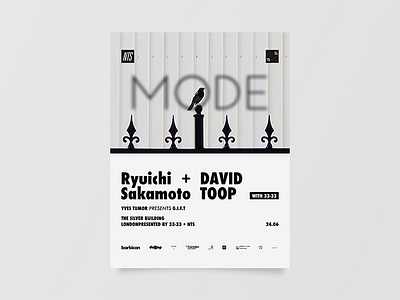 MODE 2018 - Poster Redesign art artists graphic layout musician poster ryuichi sakamoto