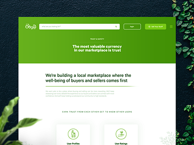 Oogle buy design farm green landing sell ui web website