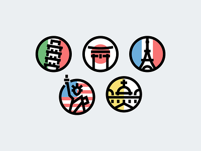 Landmarks flag france italy japan landmark usa vatican