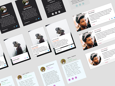 Profile Card Exploration cards exploration profile