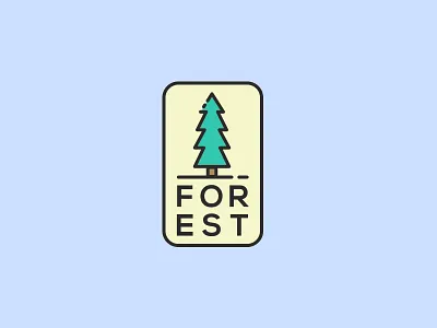 Forest Badge adventure artwork badge forest illustrator logo minimalist
