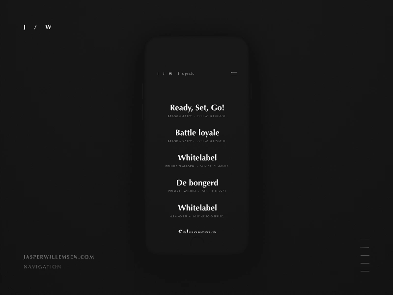 J / W Page transition concept animation blender brandingafter effects navigation personal transition ui ux