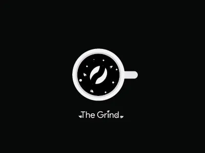 The Grind brand branding coffee coffee logo grind the grind logo thirty logos thirtylogos
