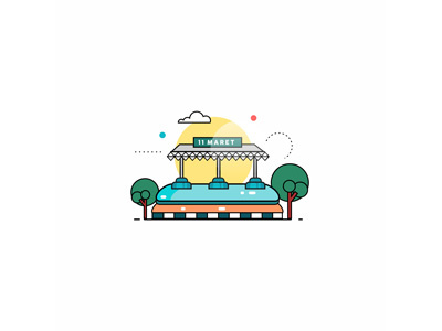 Bus Stop bus stop creative flat design graphic design icon idea ui ux vector