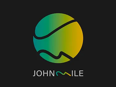 John Mile art ball basket circle color design gradient line logo minimal sport tennis
