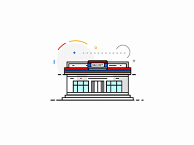 Indomaret bus stop creative flat design graphic design icon idea minimarket ui ux vector