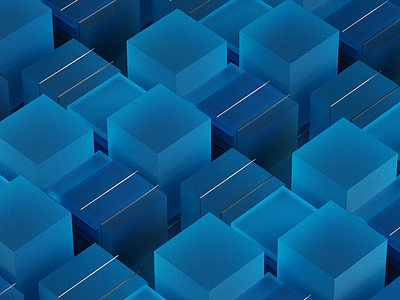 Blue cubes 3d art artwork blue c4d cinema4d colorful composition illustration lowpoly