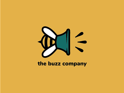 The Buzz Company Logo Design bee buzz digital logo logo design marketing