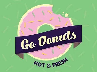 Go Donuts donuts doughnut logo doughtnuts
