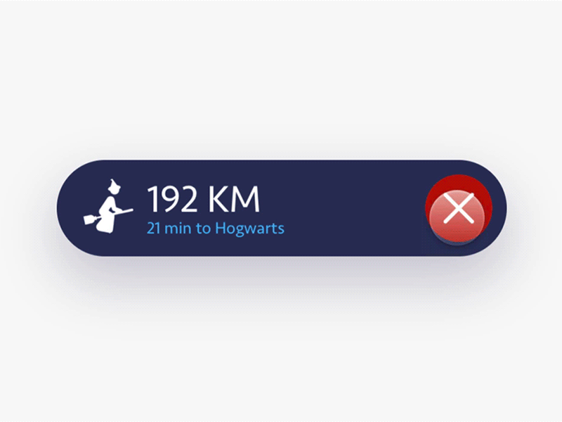 Broom On app concept framer gif hogwarts map mobile trip ui ux