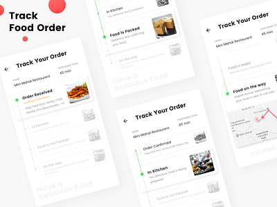 Food order tracking app design food ios online food order order track track order ui