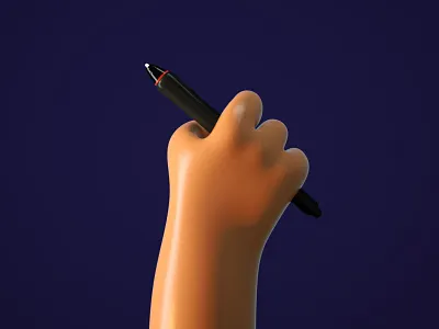 Redesign Villawolf 3d hand illustration model redesign wacom