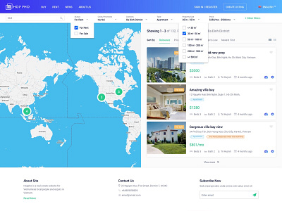 Dropdown dropdown house listing map menu property ui ux website