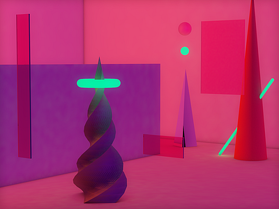 Day 3 - A Collection of Cones 3d c4d cinema4d everyday graphic graphics maxon sketch visual