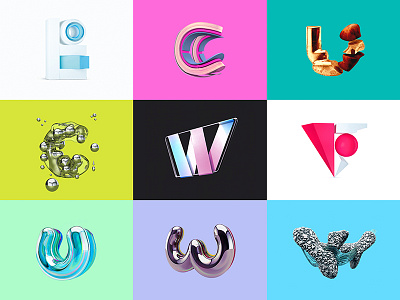typography 3d 3d typography abstract c4d letters minimalism modelling typography