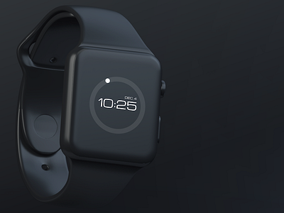 iWatch Interface all black everything dark ui iwatch stealth time watch