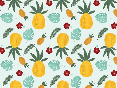 Pineapple Play fruit pattern design pineapple surface pattern vector