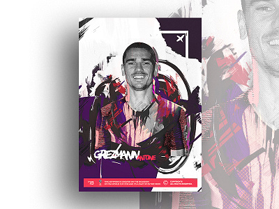 Antoine Griezmann antoine artwork design france graphic griezmann illustration poster russia 2018 world cup