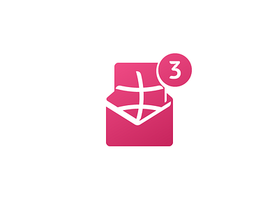 3 Invitations dribbble glyph gradient icon invitation invite