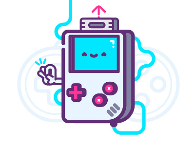 Mr. Gameboy app character design funny game icon illustration interactive interface isometric vector