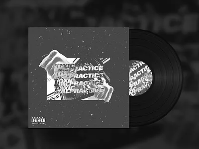 Toxic Malpractice Cover Mockup album bold cyberpunk glitch grunge punk techno type typography vaporwave