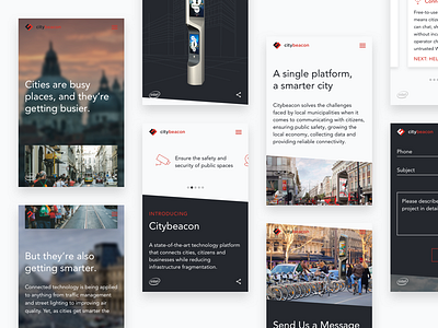 Mobile Microsite | Citybeacon digital mobile ui web experience