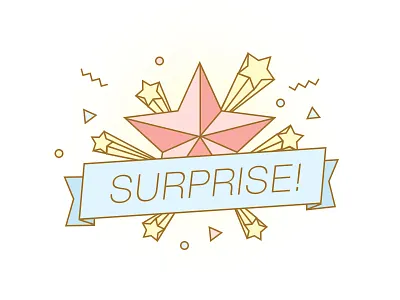 Surprise! activity banner drawing illustration line drawing result page stars success page surprise vector win