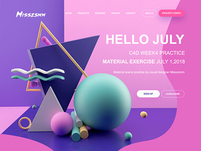 0701 HELLO JULY 2018 c4d