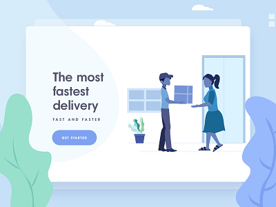 Package Delivery Illustrations app design gradient green illustrations team uinugget tree ui design web design