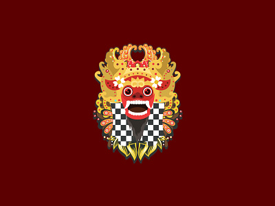 Barong branding culture icon illustration logo maskot