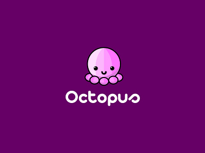 Octopus Logo branding cute illustration logo minimal octopus simple